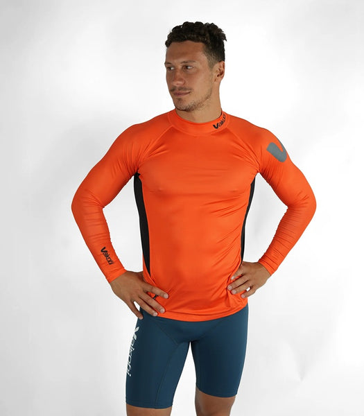 Vaikobi - Long Sleeve Rash Top - Orange/Black - Unisex
