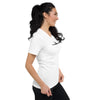 Surfski Short Sleeve V-Neck T-Shirt - white - woman
