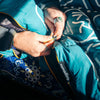 Graphene Puffer Blanket: Peaks of the World Teal Ocean