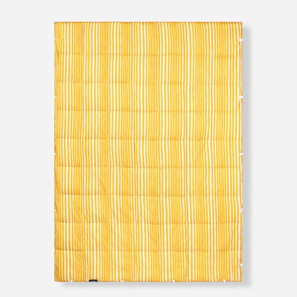 Graphene Puffer Blanket: Heritage Stripe Amber Sun