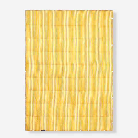 Graphene Puffer Blanket: Heritage Stripe Amber Sun