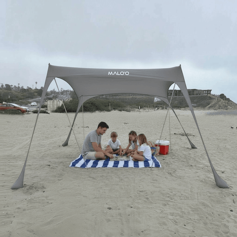 DualShade 10x10 Beach Canopy – Instant Sun Shelter & Vehicle-Mounted Awning