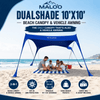 DualShade 10x10 Beach Canopy – Instant Sun Shelter & Vehicle-Mounted Awning