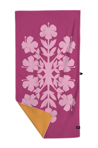 Hibiscus Hawaiian Quilt Anywhere Towel