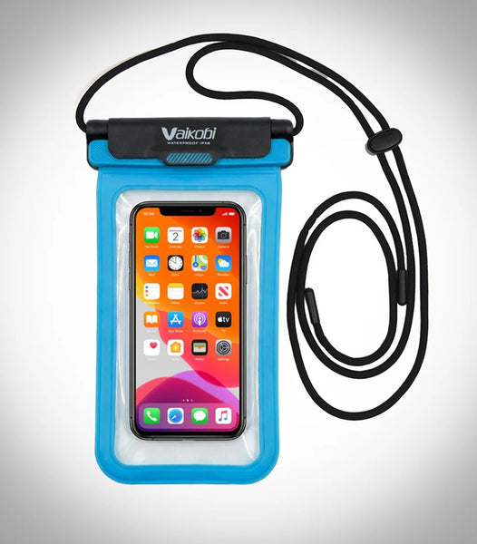 Vaikobi - Waterproof phone case - Cyan Blue - NEW MODEL