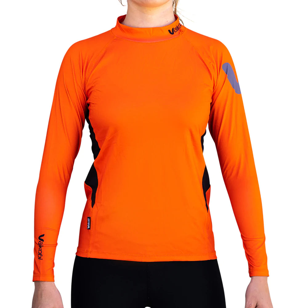 Vaikobi - Long Sleeve Rash Top - Orange/Black - Unisex