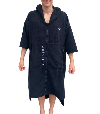 Serviette à langer à capuche Vaikobi - Zip intégral - Séchage rapide - Taille unique